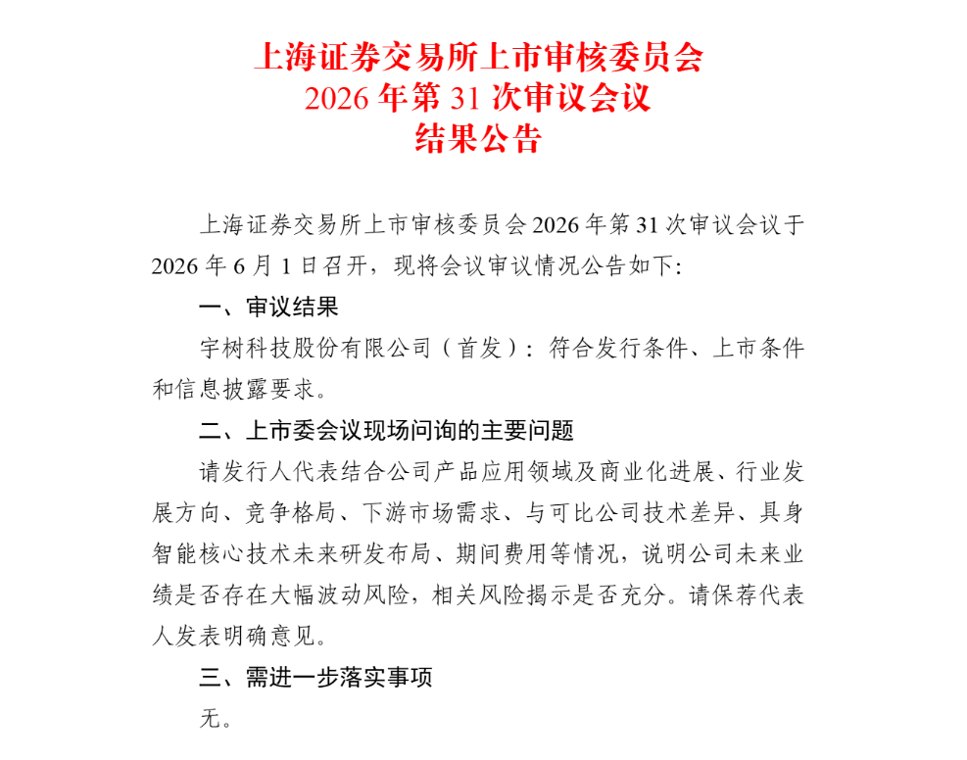 73天,宇树科技科创板IPO过会,A股“人形机器人第一股”呼之欲出